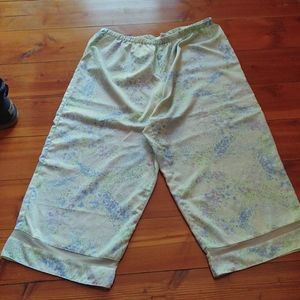 Satin silky butterfly sleep pj pajama pants L